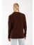 Kadın Acı Kahve Selanik Örgü Bisiklet Yaka Simli Triko Kazak 5