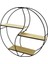 Sembol - Yuvarlak 3 Katlı Metal Dekoratif Duvar Raf 60 x 14 x 60 cm (5361) 1