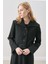 Loren Kısa Geniş Yakalı Ceket Siyah 4