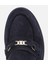 01AYH315390A680 KADIN Süet Deri Lacivert Tokalı Hafif Tabanlı Klasik Loafer 5