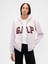 Kadın Açık Gri Gap Logo Fleece Fermuarlı Sweatshirt 1