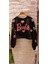 Kadın Barbie Yazılı Crop Sweat Payetli Kalp Detaylı Yuvarlak Yaka Basic Kısa Sweat 6