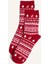 Kadın Kutulu Yılbaşı Temalı 2'li Pamuklu Uzun Çorap 2