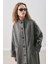 Raı Oversıze Yünlü Kaban Antrasit 3