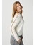Kadın Raise Kol Detay Ekru Triko Kazak 8667 1