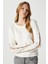 Kadın Raise Kol Detay Ekru Triko Kazak 8667 3