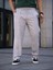Erkek Keten Cepli Çıma Dikişli Jogger Buggy Pantalon Rahat Kalıp - Gri 3