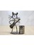 Metal Gitar Çalan Kedi Müzisyen Saat ve Kalemlik ALK4345 1