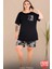 Lady Büyük Beden Çiçek Desenli Şort Bisiklet Yaka Kısa Kol Şortlu Pijama Takımı 1