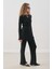 Volanlı Lastik Örgü Tunik Siyah 2