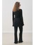 Volanlı Lastik Örgü Tunik Siyah 5
