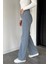Kadın Yüksek Bel Palazzo Jean Kot Pantolon P-00019045 3
