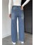 Kadın Yüksek Bel Palazzo Jean Kot Pantolon P-00019045 3