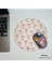Kurdele Desenli Mouse Pad, 19 Cm, Kaymaz Taban, Ev Ofis ve Oyun Için Rahat ve Yumuşak 1