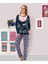 Derya Kurşun Baskılı Kadın Pijama Takım 814 1