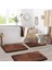 3'lü Banyo Paspas Seti Klozet Önü Peluş Yumuşacık Yıkanabilir Kahverengi (50X80-40X60-40X50) 1