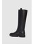 Nordea Hakiki Deri Oval Burun Kadın Çizme- Siyah 3