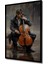 Romantik Müzisyen Yağlı Boya Görünümlü Ahşap Dekoratif Tablo Dikdörtgen Tablo 5