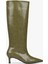 Kadın Blaze Yağ Yeşili Cilt Kısa Sivri Topuklu Çizme 5