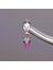 Yüksek Kalite G23 Titanium Titanyum / Mor Opal Spayk 6mm x 1.2mm Labret Piercing 1