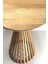 Palermo Yuvarlak Modern Klasik Rustik Retro Vintage Naturel Dekoratif Ahşap Çıtalı Eskitme Iskandinav Yan Orta Mantar Sehpa 3