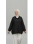 Casual Relax Fit Giy Çık Bondit Hırka-Siyah 1