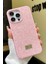 iPhone 16 Pro Max Uyumlu – Elmas Tasarımlı, Pembe Taşlı, Işıltılı Pırlanta Silikon Kılıf 4
