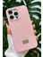 iPhone 16 Pro Max Uyumlu – Elmas Tasarımlı, Pembe Taşlı, Işıltılı Pırlanta Silikon Kılıf 5