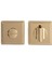 RO17 Kapı Kolu Rozeti Wc Gold 53X53X10 mm 1