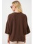 Kadın Kısa Kol Oversize Kimono 5969 - Kahverengi 6