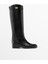 Kadın Siyah Düz Taban Diz Altı Çizme 1