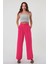 Kadın Zr Model Pembe Yüksek Bel Palazzo Pantolon - 10760 3