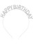Gümüş Kristal Taşlı Happy Birthday Tacı 1