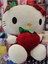 Hello Kitty Figür Peluş Oyuncak Büyük Boy Bordo 40CM 1