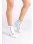 Joss Bağcıklı Fermuarlı Ortopedik Taban Suya ve Soğuğa Dayanıklı Topuklu Cilt Kadın Bot Bt Beyaz 4