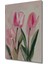 Pembe Lale Baharı Yağlı Boya Görünümlü Ahşap Dekoratif Tablo Dikdörtgen Tablo 3