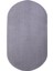 Açık Gri Cloudy Oval Post Peluş Halı Kaymaz Taban Yumuşacık Yolluk Modern Halı 3