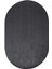Antrasit Cloudy Oval Post Peluş Halı Kaymaz Taban Yumuşacık Yolluk Modern Halı 3