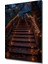 Ahşap Merdiven Işık Yağmuru Yağlı Boya Görünümlü Ahşap Dekoratif Tablo Dikdörtgen Tablo 3