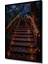 Ahşap Merdiven Işık Yağmuru Yağlı Boya Görünümlü Ahşap Dekoratif Tablo Dikdörtgen Tablo 5