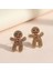 Işıltılı Zencefilli Kurabiye Adam Küpe (Gingerbread Man) 1