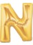 Parti Aksesuar N Harf Folyo Balon Altın Renk 40 inç 1