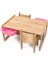 2 Kişilik Çekmeceli Oyun, Aktivite, Etkinlik Masası, Ceviz-Pembe, 18MM Mdf 3