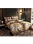 Çift Kişilik Pike Takımı Pamuklu KumaşJakar Dokuma Kapitone Dikişli 3D Dijital Baskılı 7 Parça-Lüks Duvet Cover Set Model 1