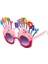 Happy Birthday Yazılı Pembe Fuşya Parti Gözlüğü 1