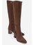 Venıa Kahverengi Süet Kadın Kalın Topuklu Çizme 1