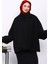 Siyah Cepli Oversize Kaşe Kaban 1