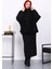 Siyah Cepli Oversize Kaşe Kaban 2
