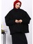 Siyah Cepli Oversize Kaşe Kaban 3