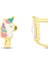 Unicorn Figürlü Altın Çocuk Küpe - 14K 2